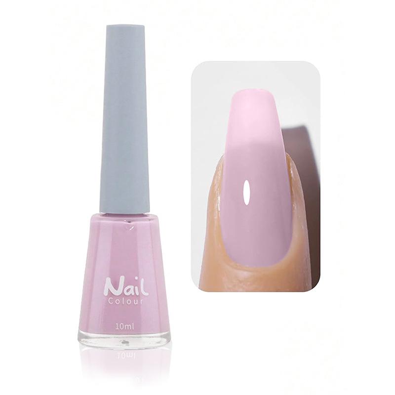 Oil-based Nail Polish Non-peeling Non-bake Fast-drying Lasting Nude Color Transparent Nail Salon Full Set of Nail Polish