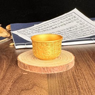 Alloy Cup Dedicated To The God of Wealth, Buddha, Baifu Cup, Lucky Ornaments, Household Worship Teacup, Interior Decoration, Desktop Ornaments