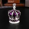 Crown jewelry box enamel color metal handicraft earrings ring jewelry box European crown decorative box ornament