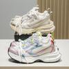 Thick-soled Dad Shoes Women's Versatile 2025 Summer Explosion Contrasting Colors Mesh Breathable Lightweight Sports Shoes Women's Shoes