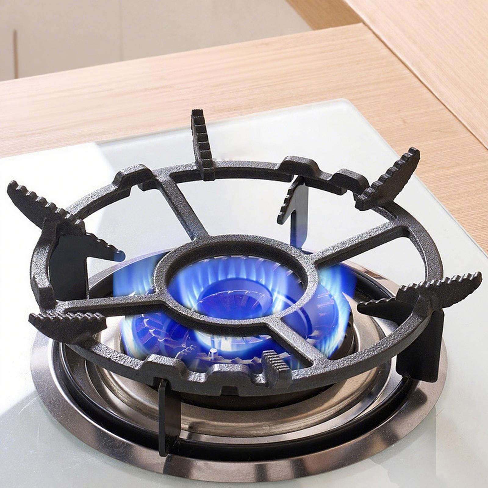 

Non Slip Cast Iron Wok Support Ring Universal Pan Stand Pot Rack Holder for Gas Stove Kitchen Use чёрный