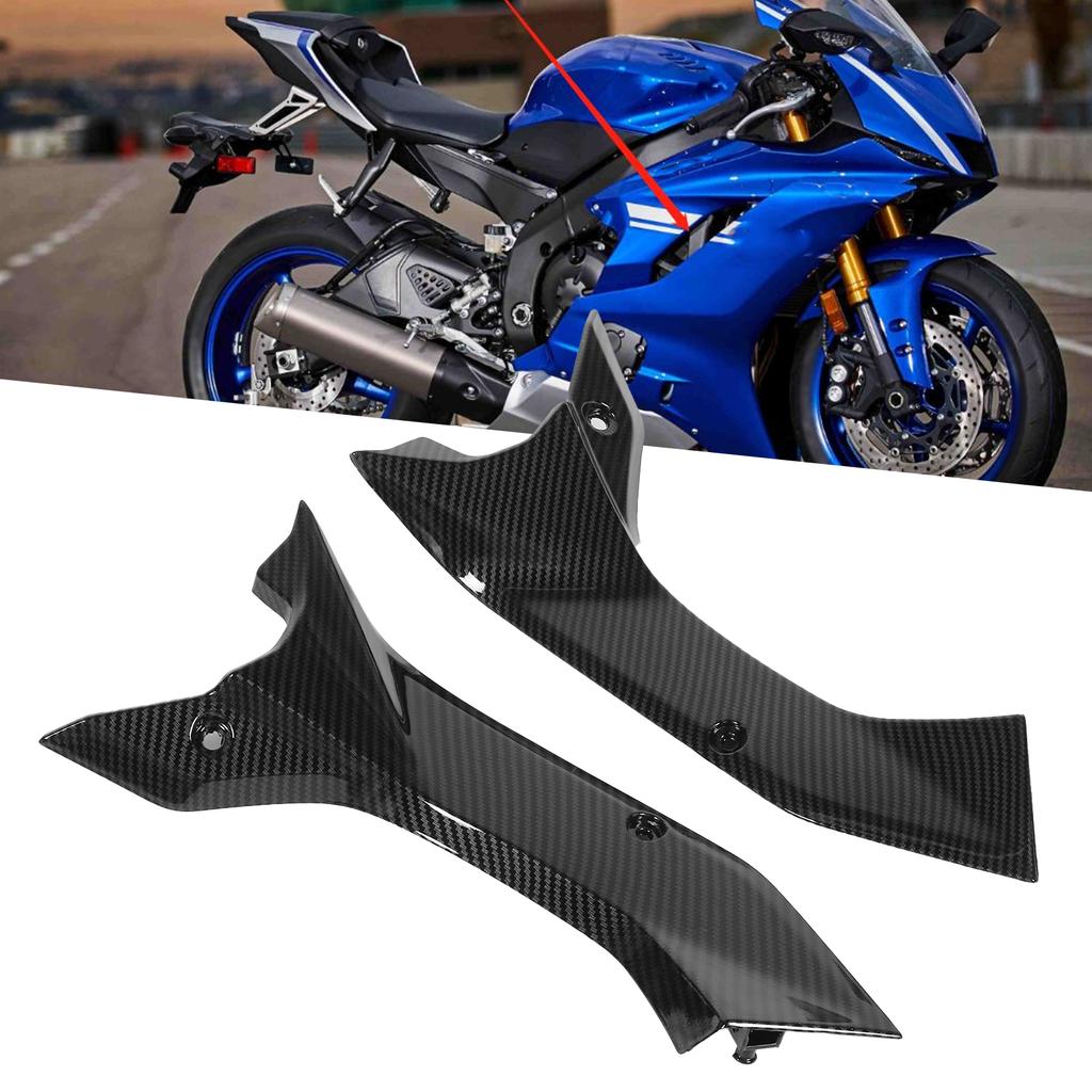Verkleidungseinsatzteil für seitliche Luftkanalabdeckung im Carbonfaser-Stil, passend für Yamaha YZF R6 2017?2020
