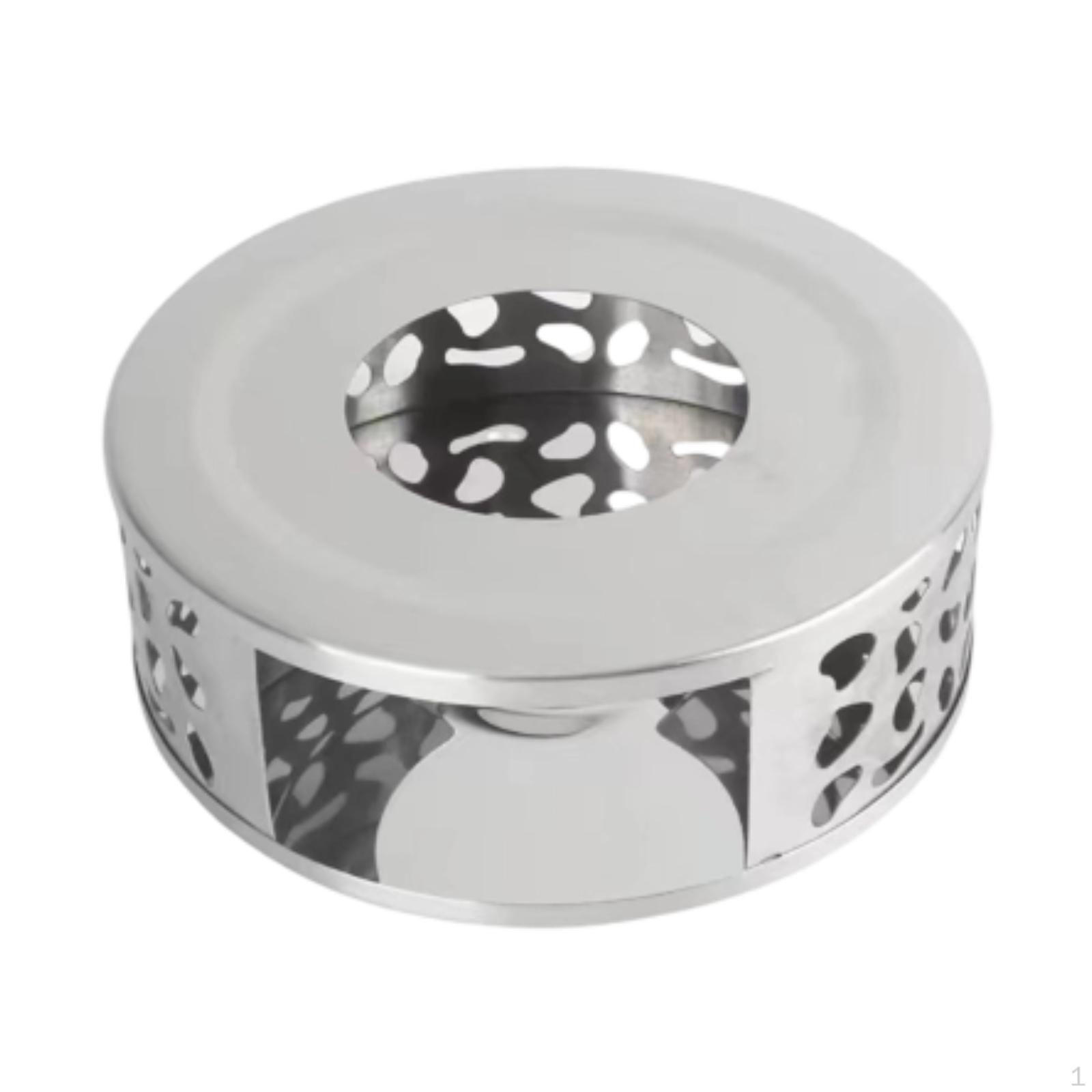 

Подставка для свечи для металлического чайника и подогревателя кофе серебряный