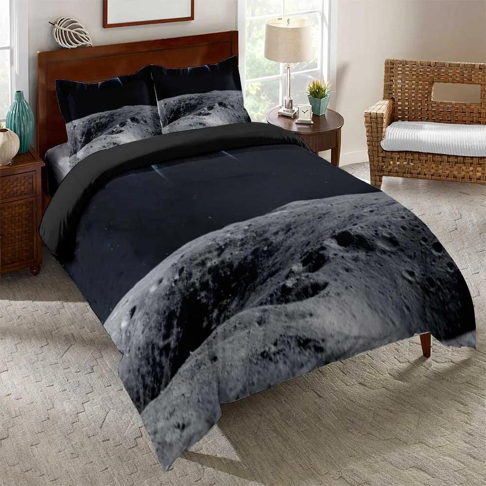 Comforter Galaxy Starry Sky Wolf Outer Space Planets Star Cluster Solar System Moon Comets Cosmos Illustration Bedding