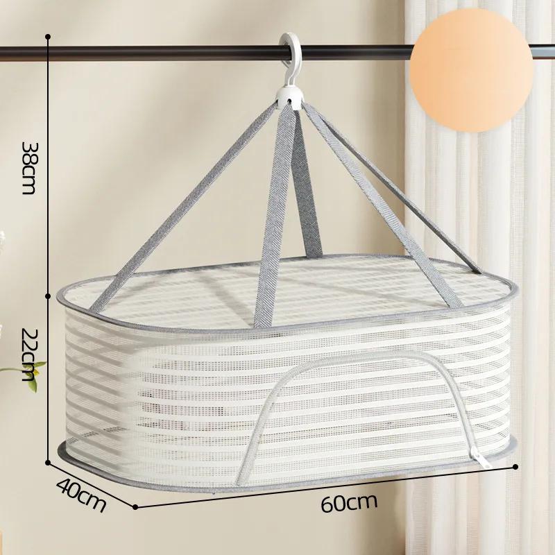 Single Layer Windproof Clothes Drying Basket Underwear Socks Drying Net Special Clothes Drying Net Bag for Woolen Sweaters