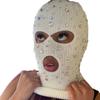 Balaclava Blingbling Face Cover Jeweled Hat Hooded Neck Warmer for Outdoor Halloween Cosplay Balaclava Cap