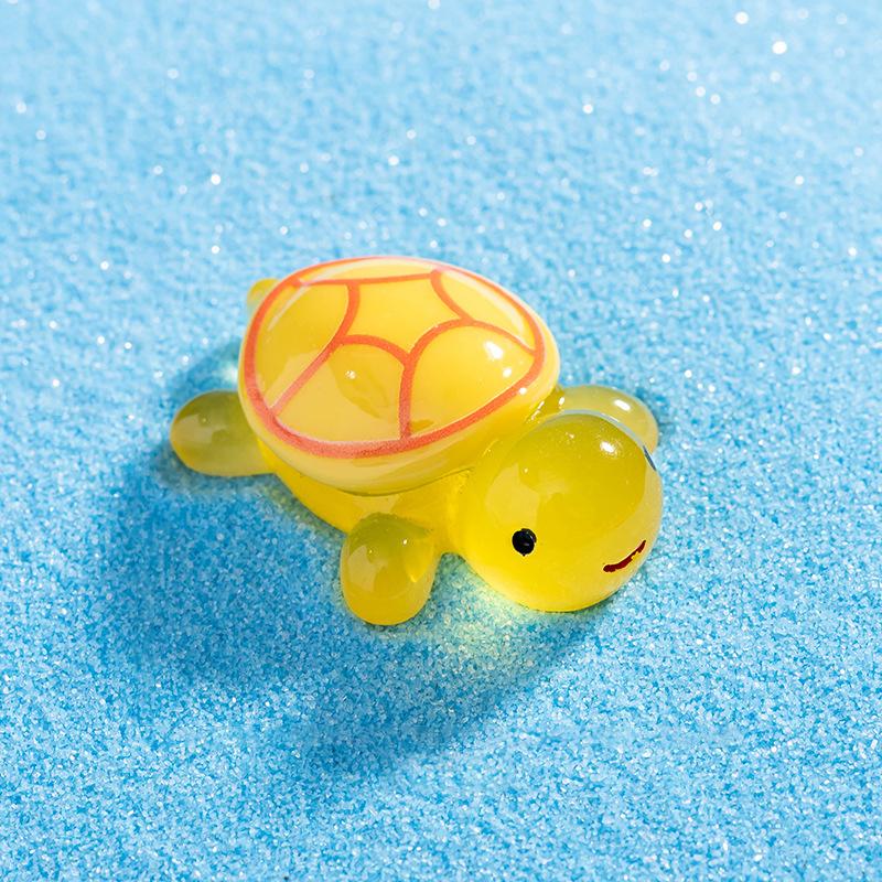 1Pcs Luminous Turtle Fairy Garden Micro Landscape Ornament Glowing In Dark Miniature Diy Flower Potted Decor