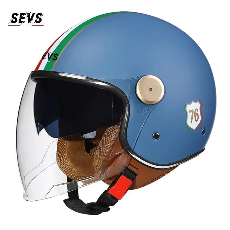 3/4 Open Face Men s and Women s Motorcycle Helmet Biker Helmet Retro Electric Bike Scooter ABS Shell Motorcycle Helmet M-XL M