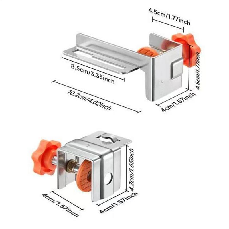 Drawer Face Clamp 2X Drawer Panel Clamps Adjustable Stainless Steel Mounting Jig For Carpentry Furniture Assembly Workshop