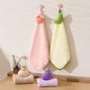 Cartoon Hand Towel, Soft Coral Velvet with Lanyard Towel, Highly Absorbent Hand Drying Towels for Kitchen Bathroom