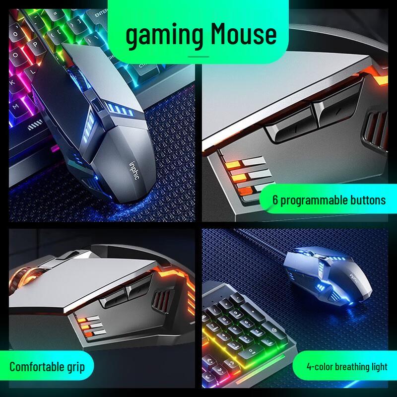 INPHIC K2 RGB Wired Gaming Keyboard