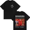 Verano Caliente Cantante Shakira Las Mujeres Ya No Lloran 2026 Primavera verano nuevo Puro Algodón Moda Manga corta Superior Unisex