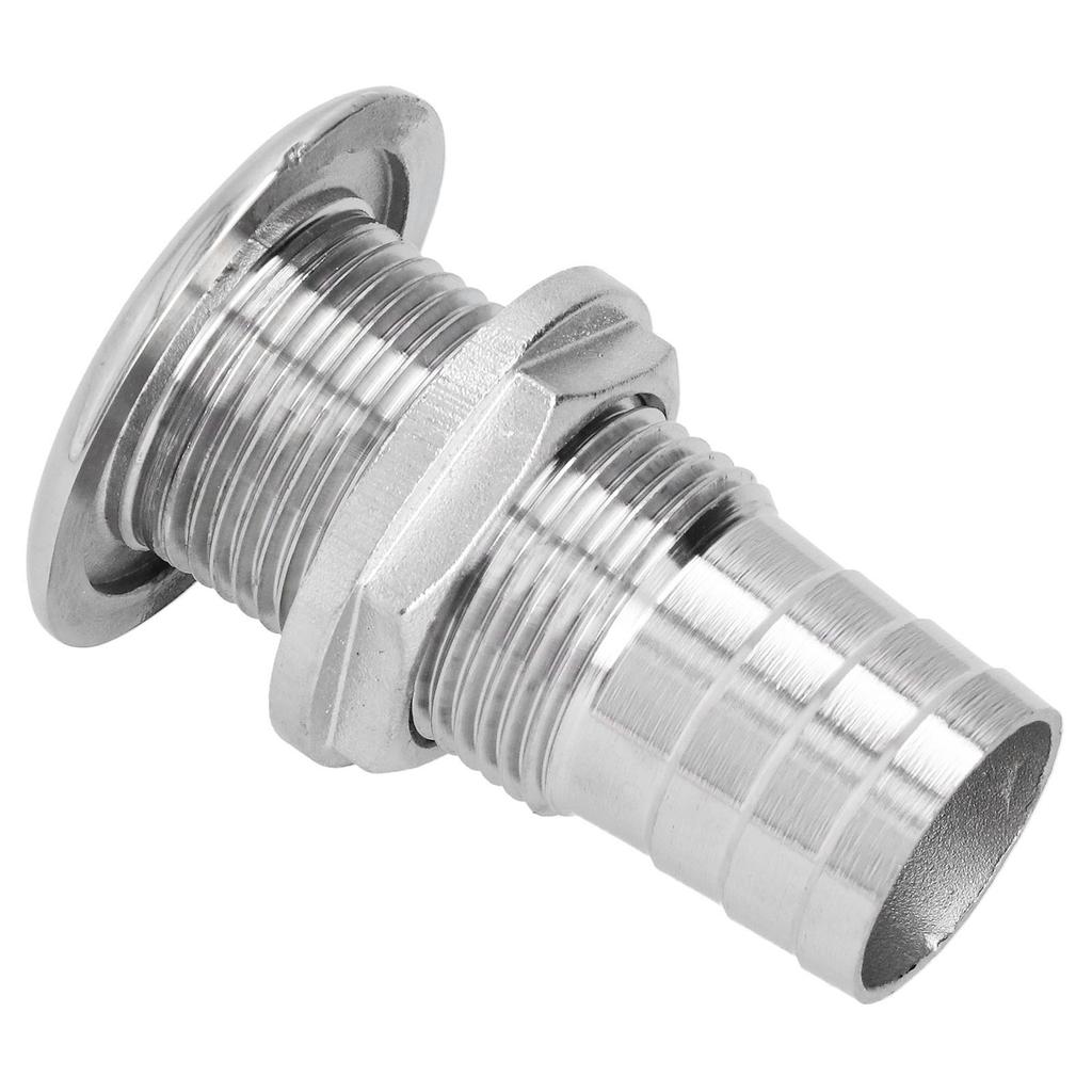 Water Drainage Plug Thru Hull Fitting 1in Outlet 316 Stainless Steel Corrosion Resistant for Marine Boat Yacht