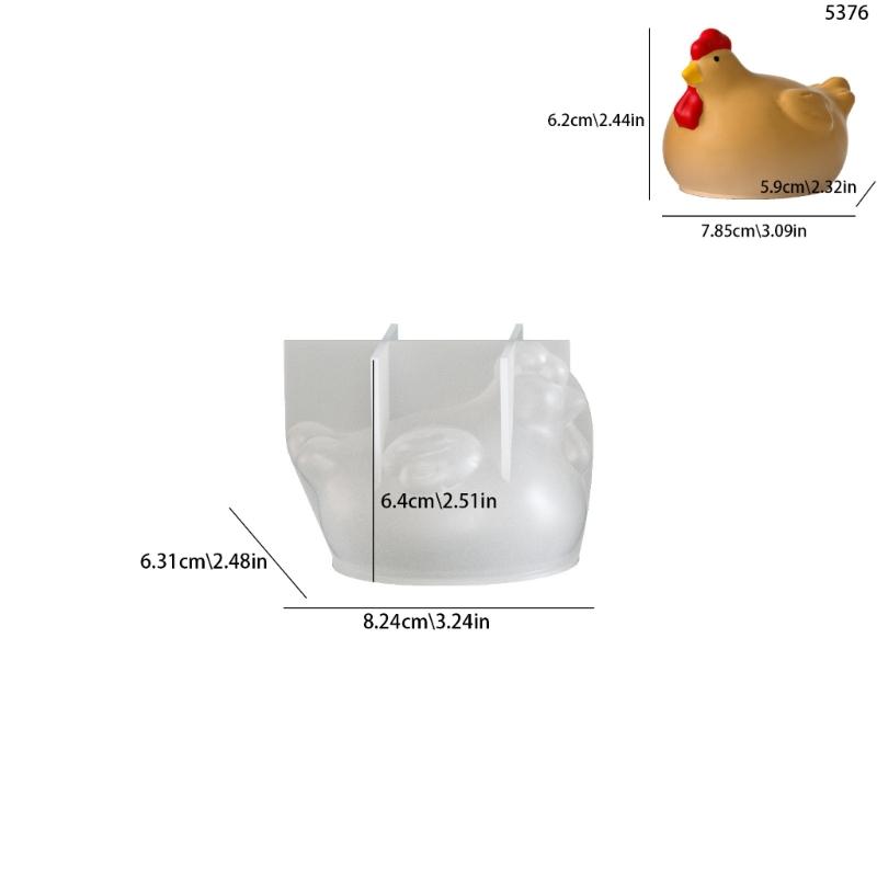 Chicken Shape Candle Mold Food Safe Silicone Creative Homes Decors Handcrafting Tool for Holidays Birthdays Parties
