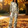 Women's Casual Loose Fit Printed Crewneck Sweatshirt and Pants Matching Set