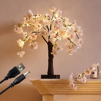 Hairui Sakura Artificial Flower Tree Light 40 LEDs USB and Battery Powered Direct from Japan