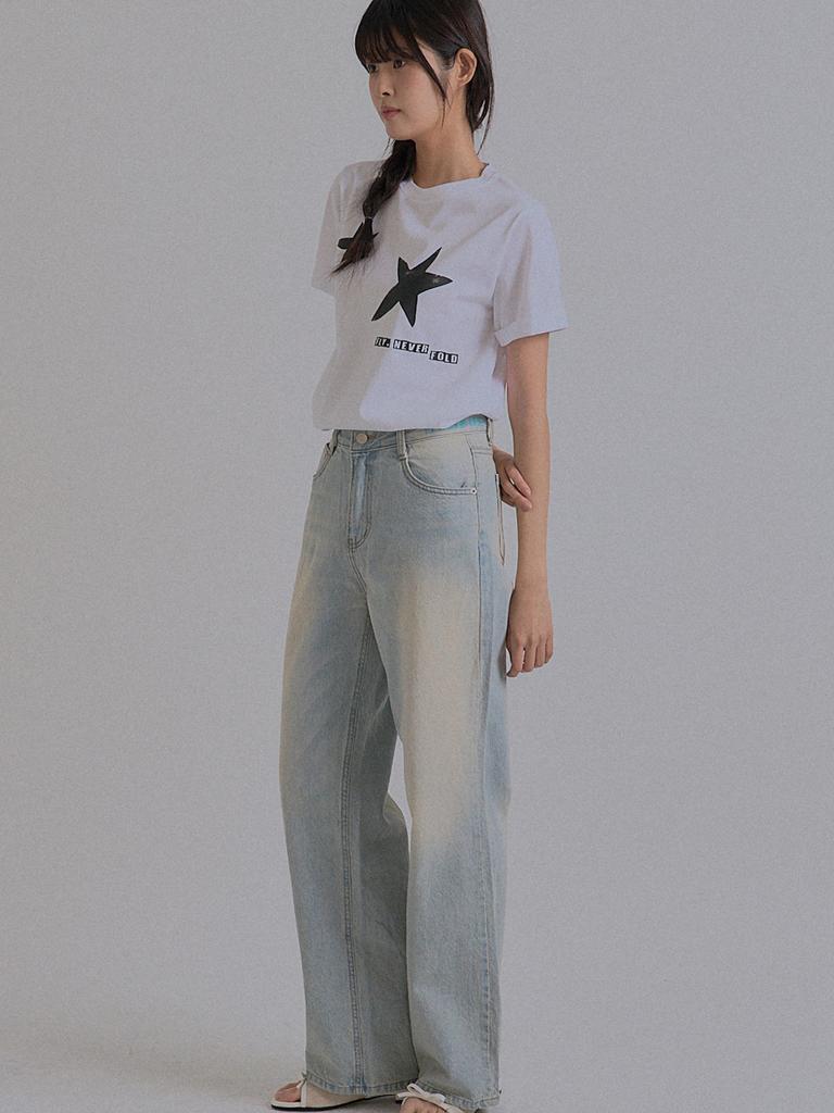 SORRY, TOO MUCH LOVE Fly Stars T-Shirt_White