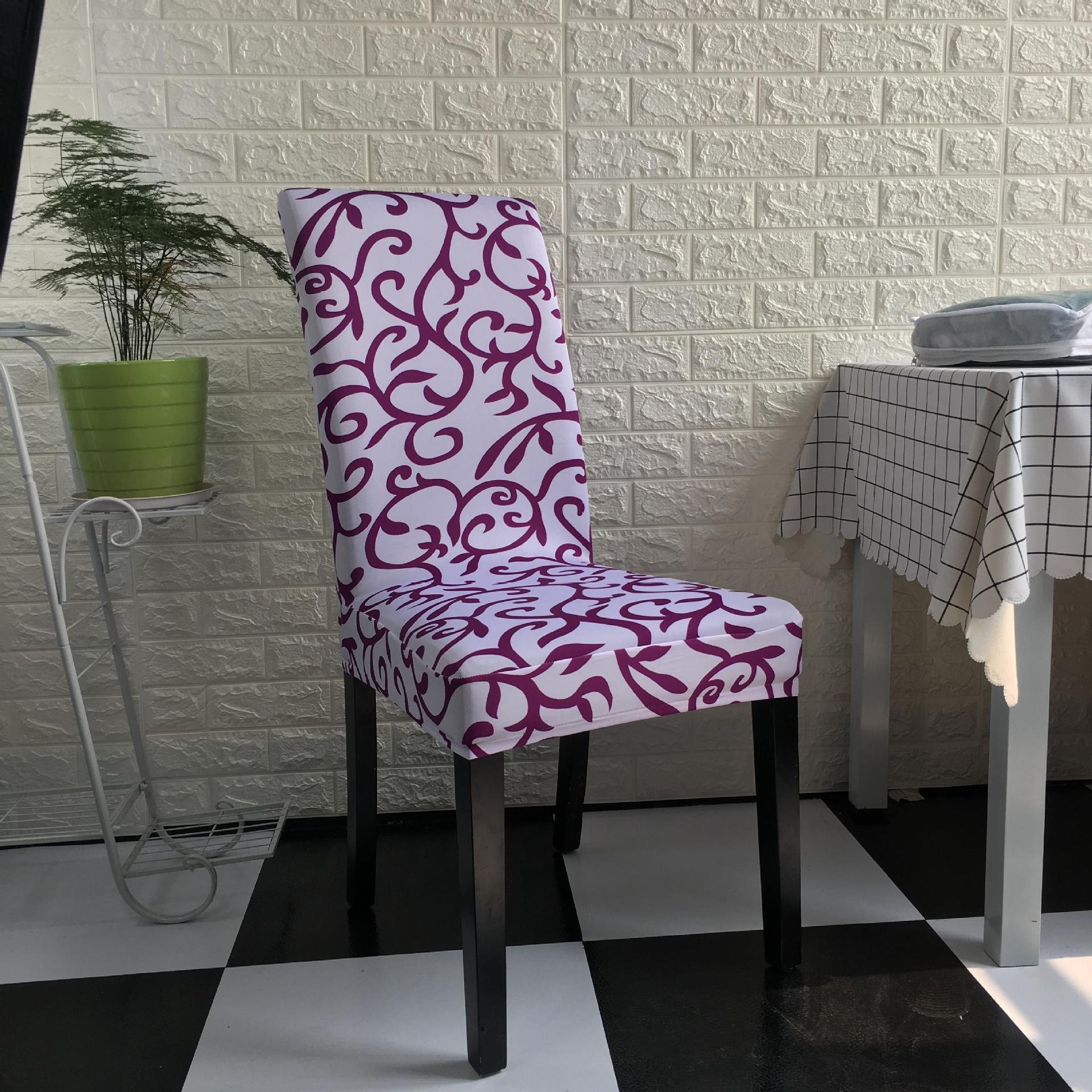 

Chair Cover Thickening Elastic Chair Cover Printing New Seat Cover All-Inclusive One-Piece Hotel Household Chair Cover 1pcs