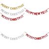 Festive Merry Christmas Happy New Year Banner Bunting For Home Party Decor