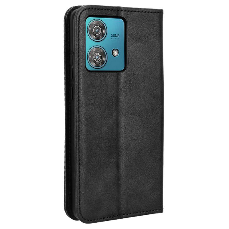 For Motorola Edge 40 Neo 5G Case PU Leather Wallet Retro Phone Cover