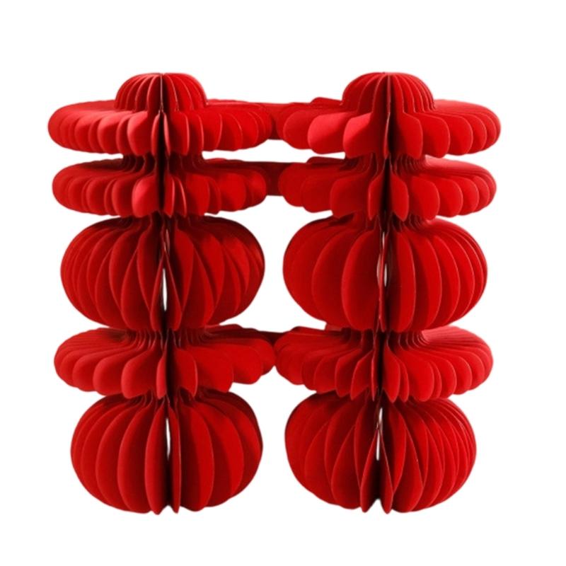 Traditional Double Happiness Wall Accessory Spring Festival Celebration Handmade Paper Craft For Indoor Outdoors