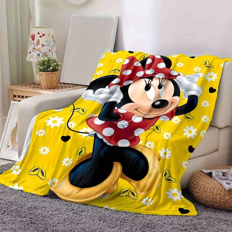 

1PC Cartoon Minnie Mouse Blanket, Seasonal Universal, Home Decoration, Throw, Soft Flannel Throw Blanket, Versatile & Cozy for Bedroom, Livi 100x150cm