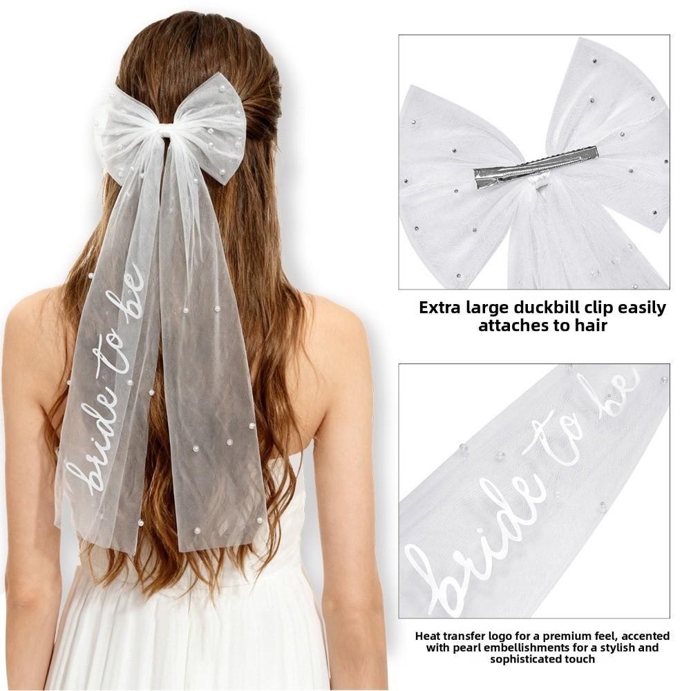 Flower Bridal Veil Pearl Wedding Gauze Sweet Marry Veil  Bride Accessories