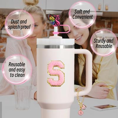 9 szt. Zestaw akcesoriów do kubka na kubek 30oz 40oz Spersonalizuj swój kubek silikonową słomką