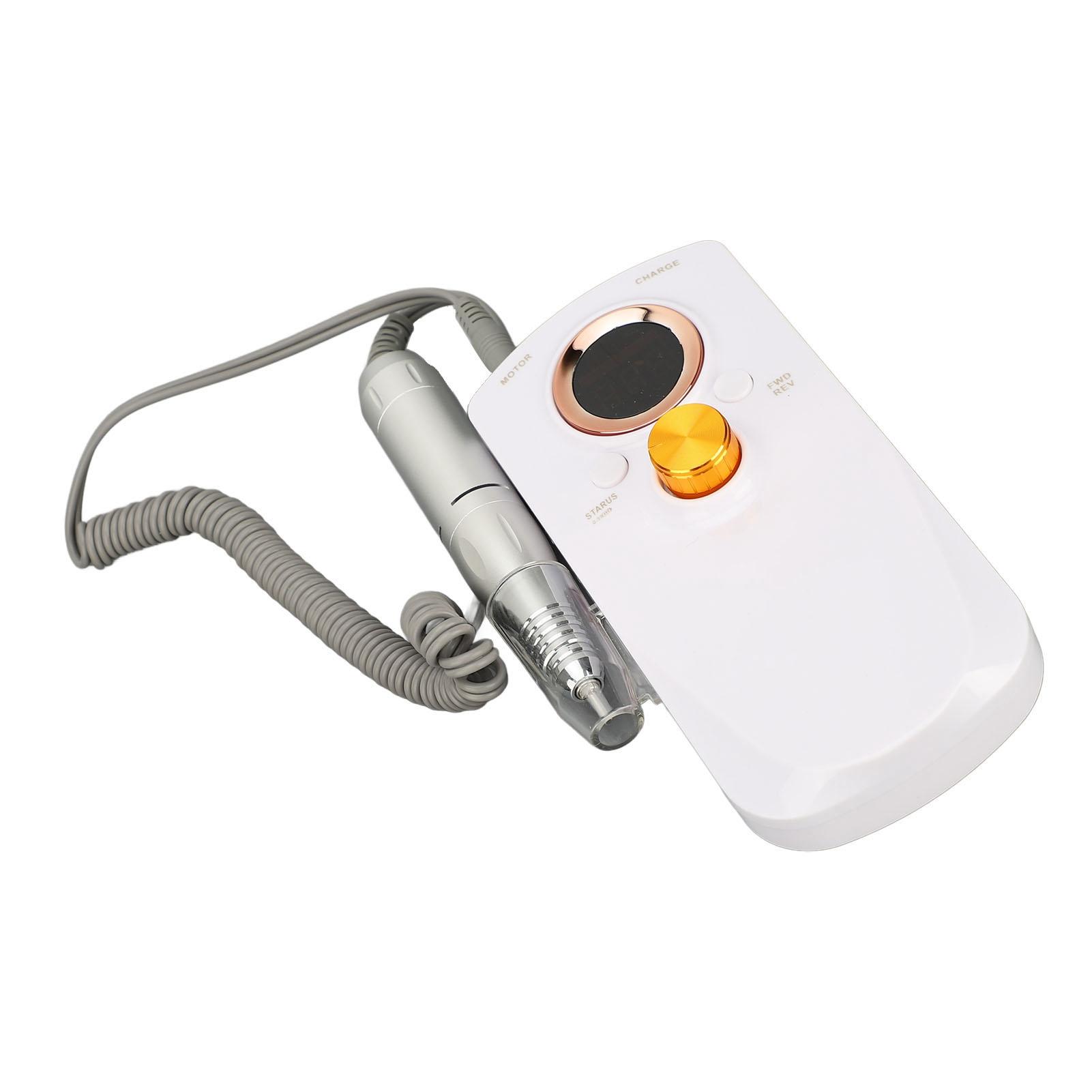 

35000RPM Electric Nail File Rechargeable Forward Reverse LCD Display Manicure Nail Drill with 6pcs US Plug