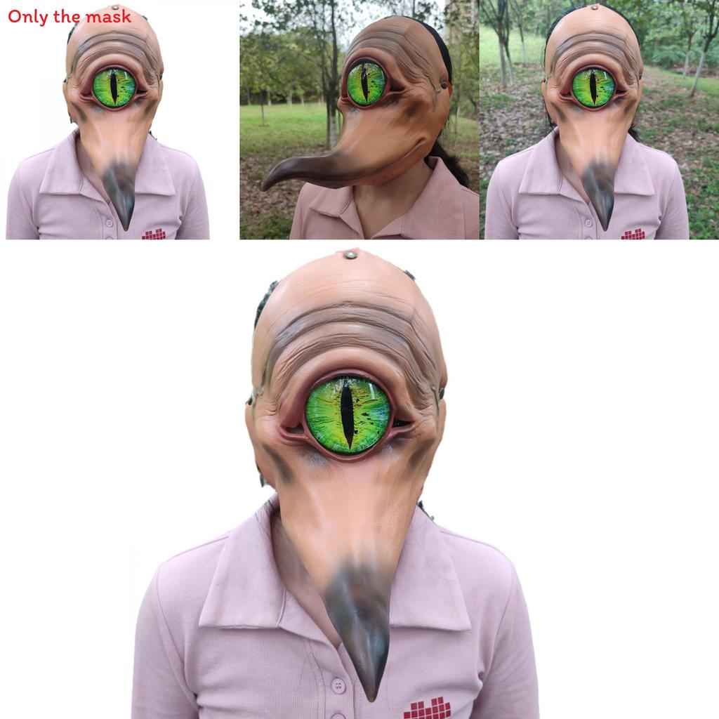 One Eyed Monster With A Long Mouth Monster Latex Mask For Halloween And Festivals