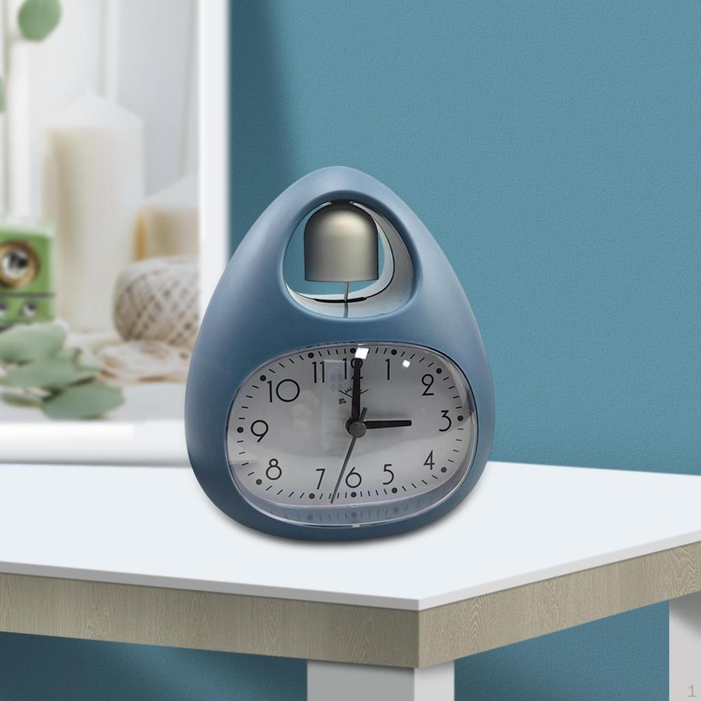 Clock Nordic Loud Bells Night Light Simple Vintage Desktop Sculpture for Hotel Bedside Living Room