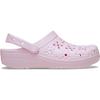 Crocs Classic Floral Cut Out Clog, Pink Milk, 23cm