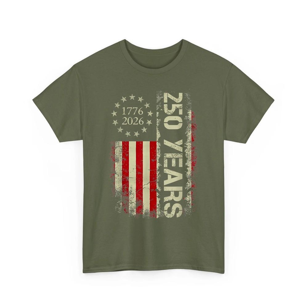 250 Years Of Independence America 250th Years Anniversary Birthday American Flag Unisex T-Shirt XXL