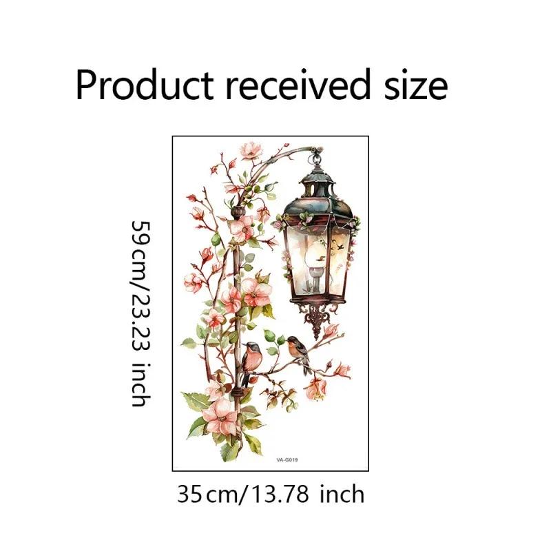 Pink Flower Pendant Light Wall Sticker Removable Wall Art Decor Waterproof Stereo Flower Home Decoration for Bedroom Living Room