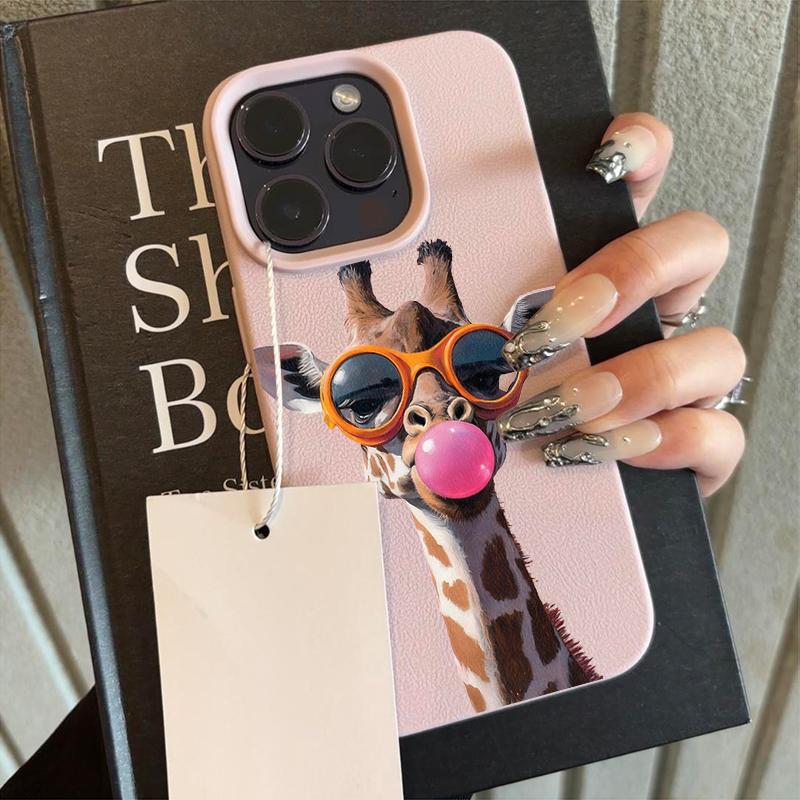 Fashion Funny Giraffe Pattern Phone Case For IPhone 17 Pro Max 16 15 14 13 12 11 Pro Case 14 Plus 16E 17 Air Silicone Soft Cover