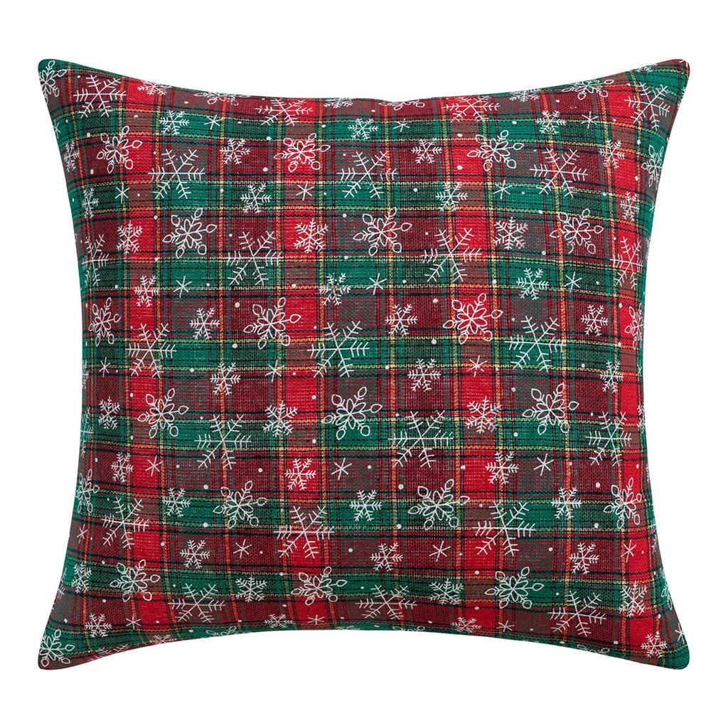 Set of 2 Merry Christmas Decorative Pillow Cover Snow Winter with Snowflakes Falling White Crystal Double Sided Throw Pillow Covers Sofa Cushion Cover