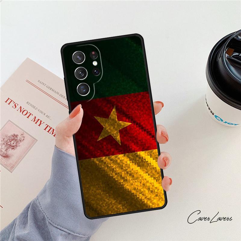 Cameroon National Flag Phone Case For Samsung Galaxy S24 S25 S23 S22 Ultra Note 10 20 Plus S20 S21 FE Cover