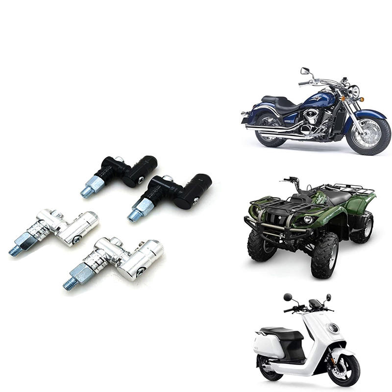 

10mm Motorcycle Mirror Holder Adjustable Base CNC Aluminum Alloy Rotating Stand Fixed Screw Mount For Harley Honda Yamaha Modified Accessories One Size срібний