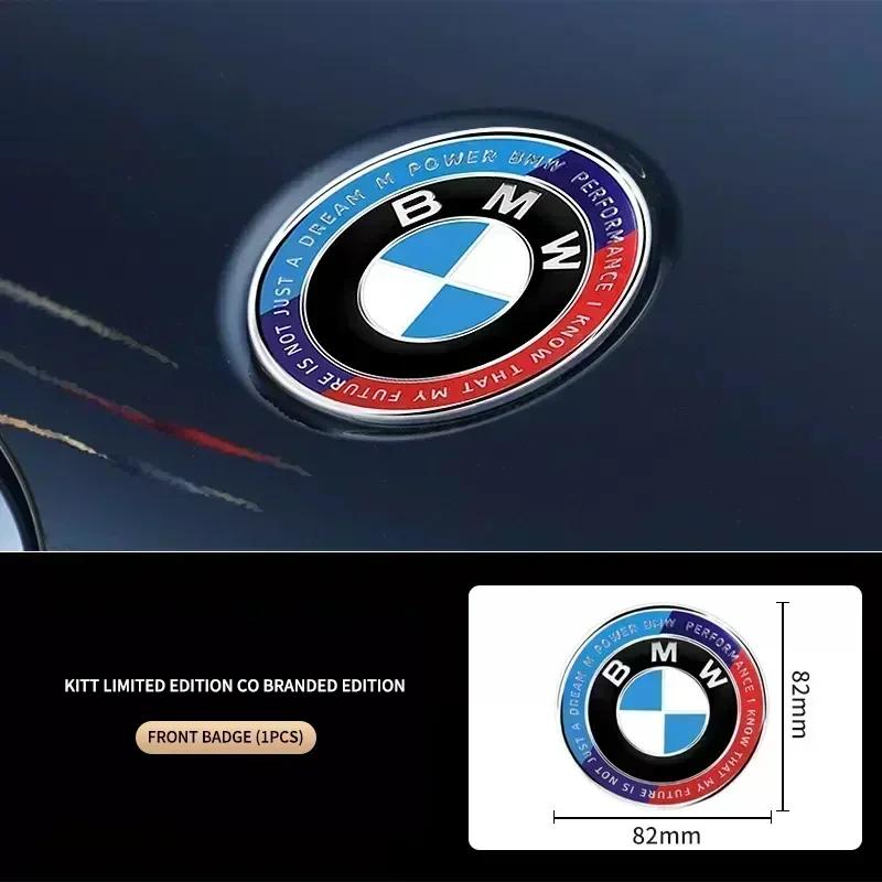 New Hots E60 45/56/68/74/82mm 50th Anniversary Edition Badge Front Rear Trunk Logo Sticker For BMW M E46 E39 E38 E90 E60 F10 F3