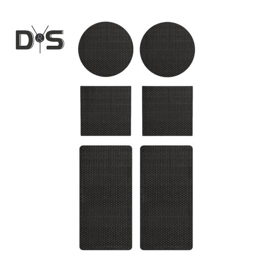 

6 шт./компл. набор для ремонта батутных заплаток, самоклеящиеся круглые, квадратные, прямоугольные заплатки для ремонта дыр и разрывов в мате батута Six-piece set