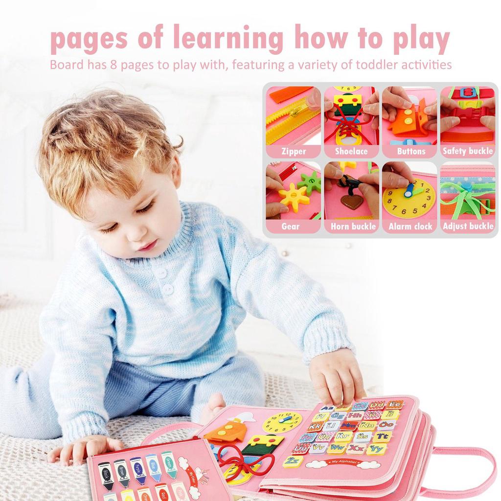 Tablero de Actividades Montessori 7 en 1 - Juguete de Aprendizaje de Alfabeto/Números/Formas, Mejor Regalo de Cumpleaños para Niños Pequeños de 3 a 6 Años