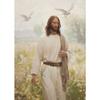 Christian Jesus with Sheep and Virgin Mary Poster Canvas Painting Print  Catholic Wall Art with Bible Verse for Farmhouse Home D