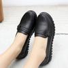 Fashion Mom Shoes Pu Leather Soft Sole Single Shoes Comfortable Flat Sole In The Elderly Women's Middle-aged Elderly Work Shoes