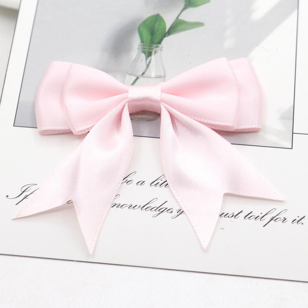 2,5 cm Polyester mit Schwalbenschwanz-Wickelbund Schleife DIY Handgefertigte Blume