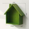 Display Toy Shelf Wooden Wall Shelf Wall Mounted Floating Shelves House Shape Wall Storage Organizer Key Storage Rack Wall Decor