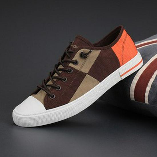 Men's Spring Canvas Shoes: Breathable, Casual, Versatile Low-Top Skate Shoes with Elastic Band.