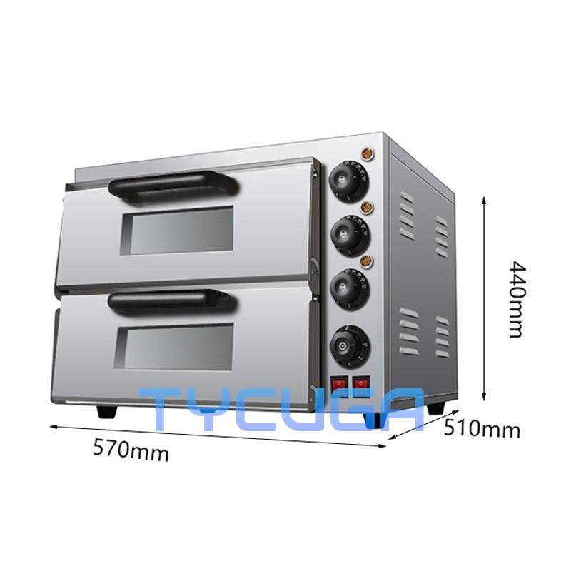 16" Elektrikli Pizza Fırını Fırıncı Fırını Tek Katlı & Çift Paslanmaz Çelik Pişirme Makinesi Ticari Pişirme Fırını Ekmek Gözleme Pişirme