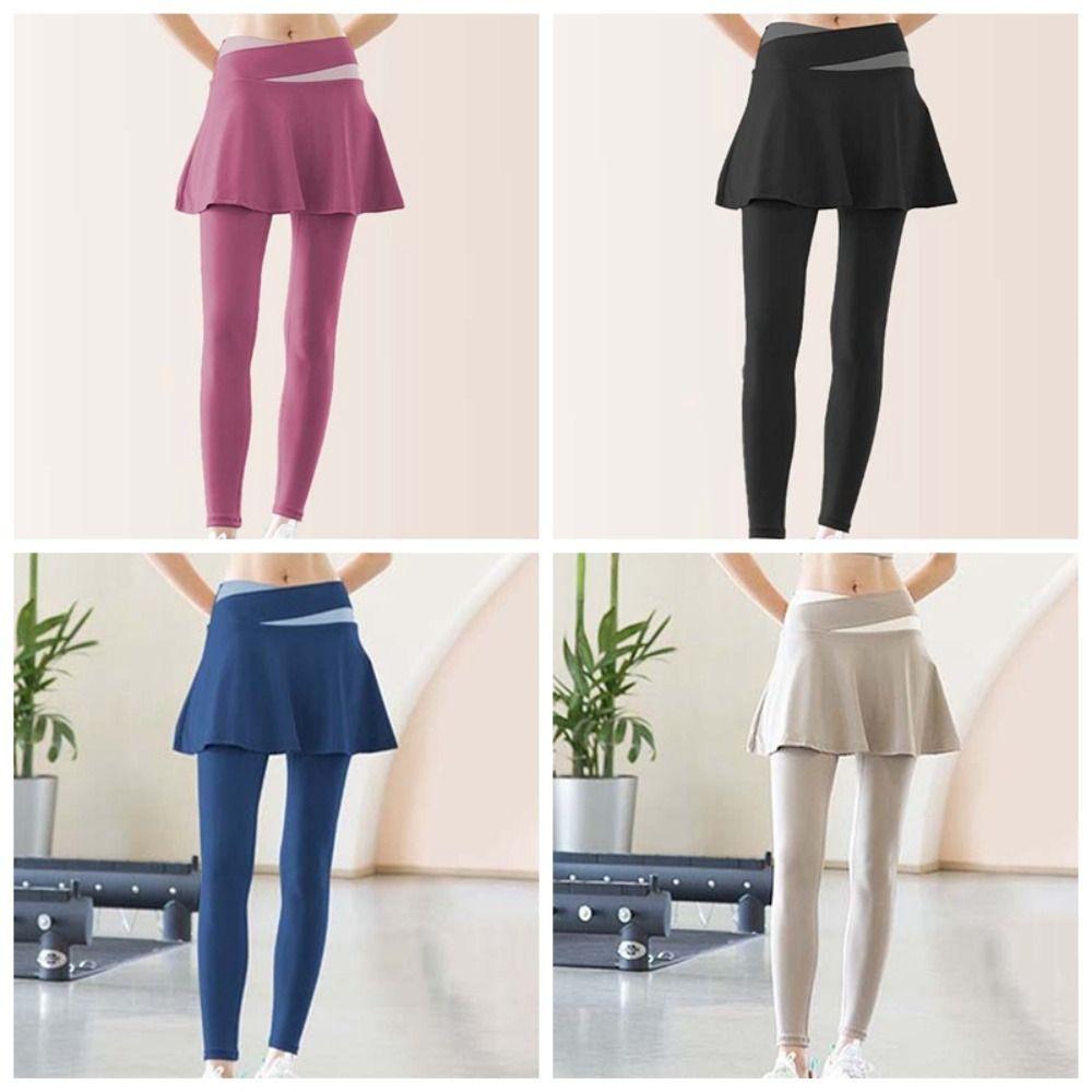 High Waist Elastic Pants Skirt Tight Sports Yoga Pants Sculpting Leggings Fitness Leggings Pilates