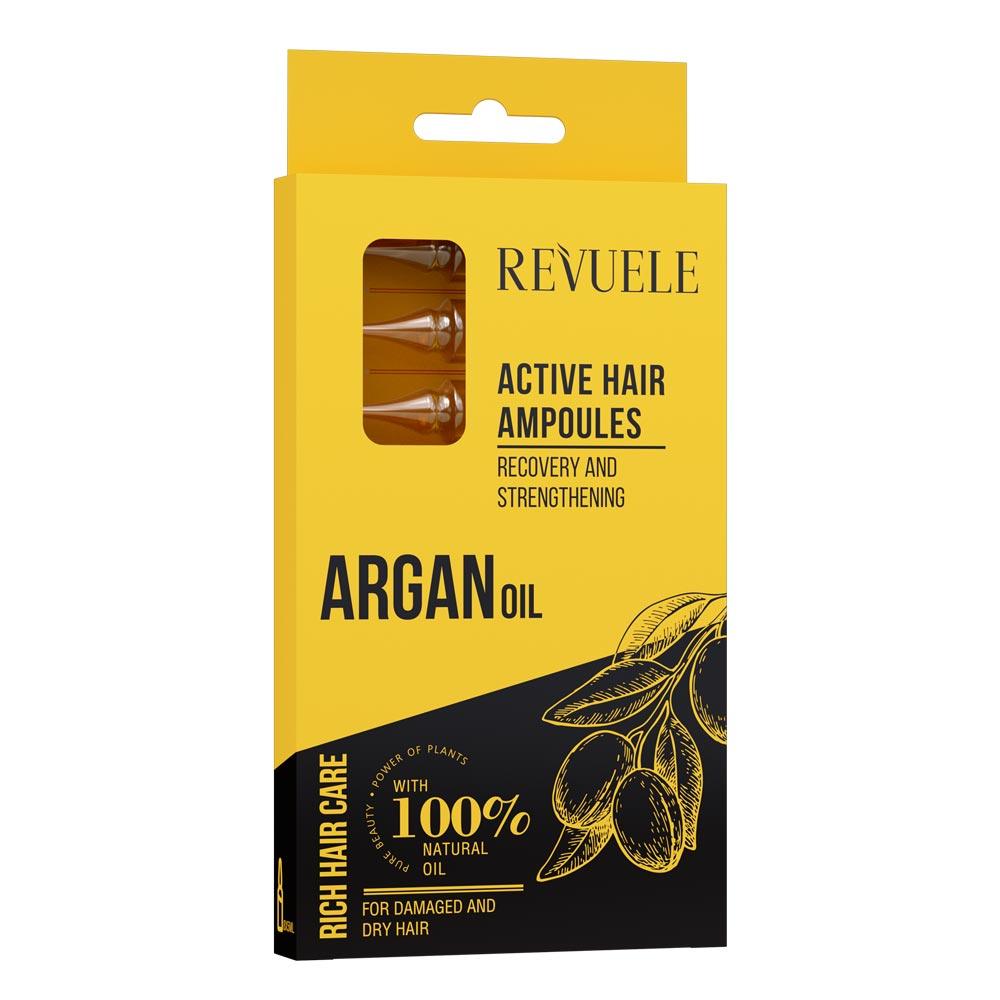 Aktywne ampułki do włosów z olejkiem arganowym HAIR CARE Revuele 8x5 ml