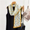 Double-sided Double-layer Silk Streamer Dunhuang Fragrant Cloud Mulberry Silk Silk Scarf Versatile Temperament White Scarf Scarf